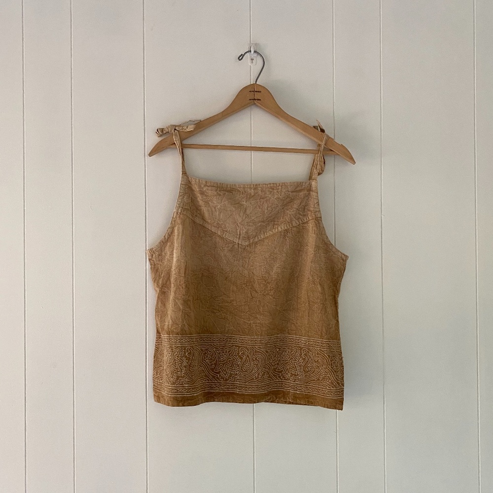 Boxy Ombre Tie Dye Cotton Tank Vintage
